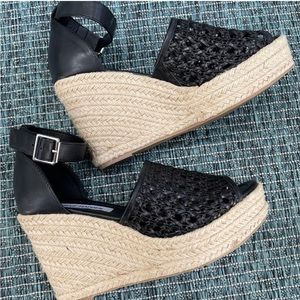 Steve Madden Women's Joni Wedge Sandals - Black - 7